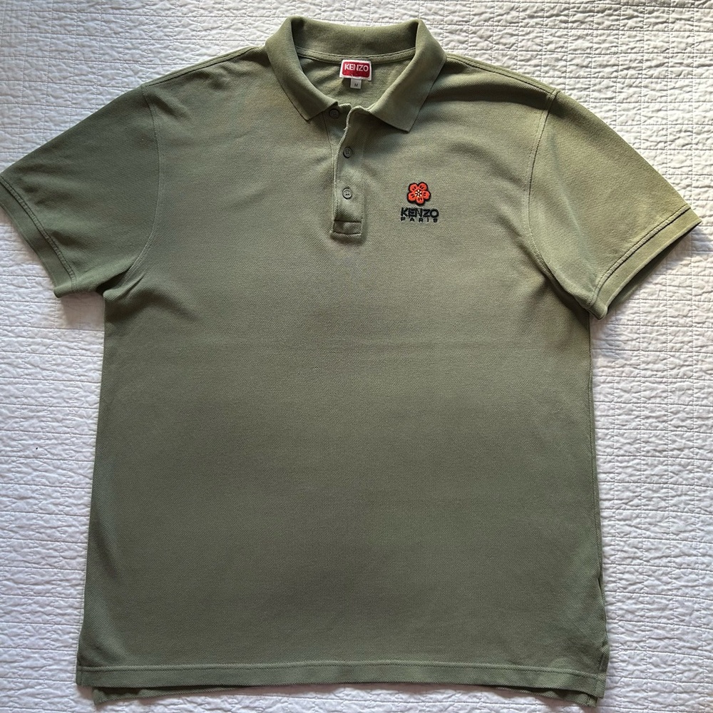 Kenzo Olive Green Boke Polo Shirt for Men Size Medium